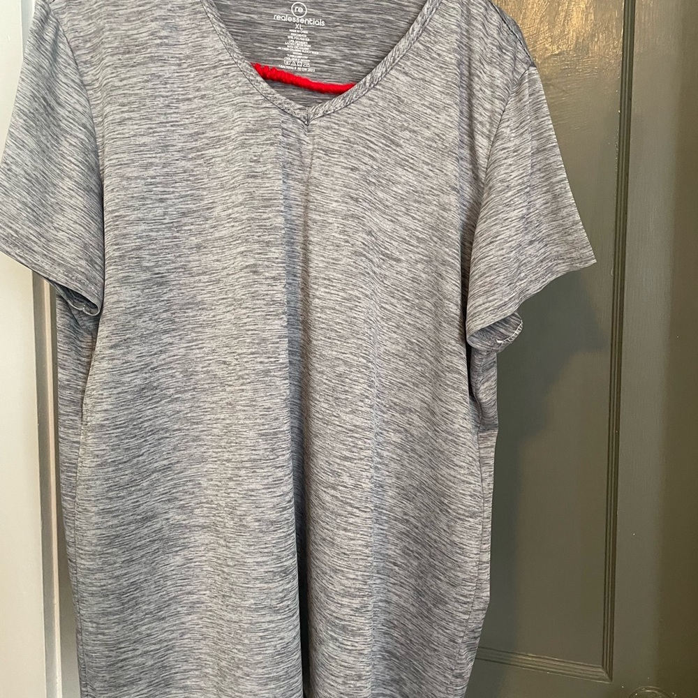 Essentials Heather Gray V-Neck Tee